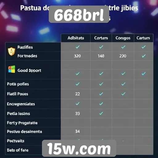 Comparativo entre 668brl e concorrentes no mercado de jogos